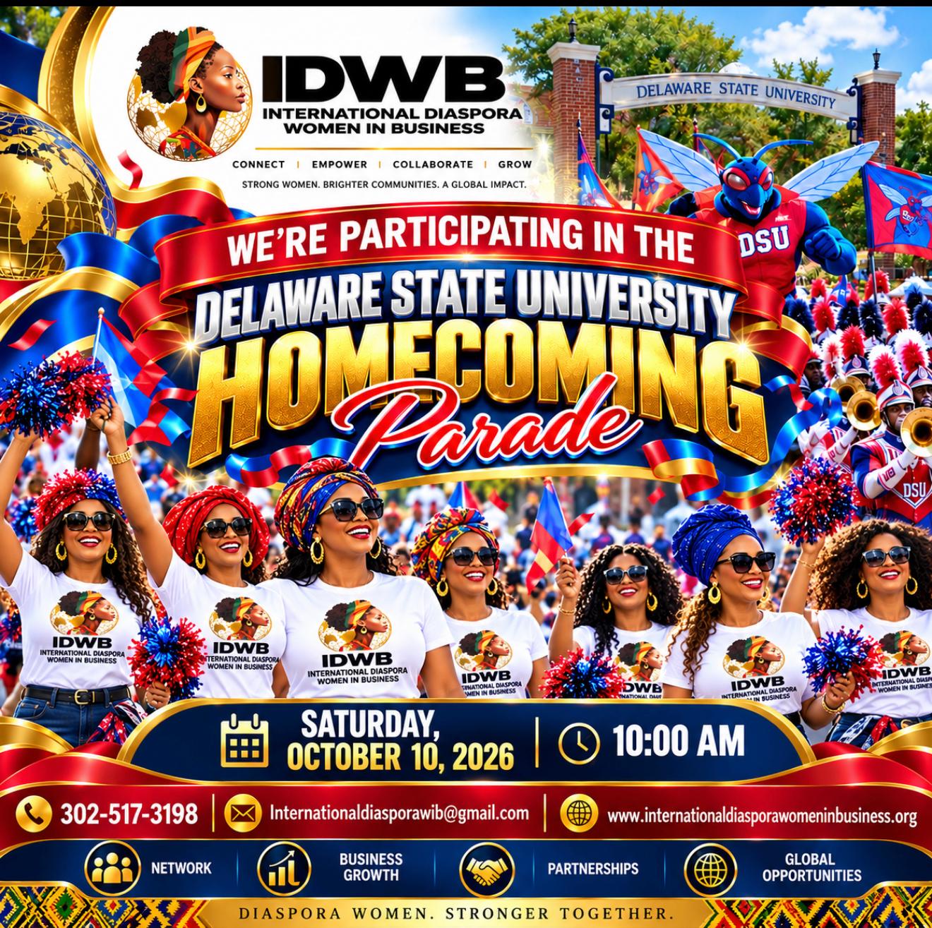 Delaware State University Homecoming Parade event flyer